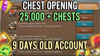Lords Mobile - HUGE Chest opening︱9 days old account ︱NEW kingdom K1526 !!