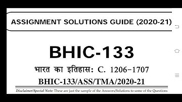 BHIC 133 Ignou Solved Assignment 2020-21