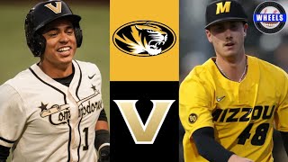 Missouri vs #7 Vanderbilt Highlights (Game 2) | 2024 College Baseball Highlights