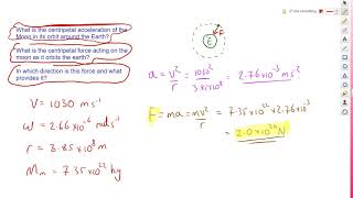 Circular motion - part 4 - centripetal acceleration of the moon!