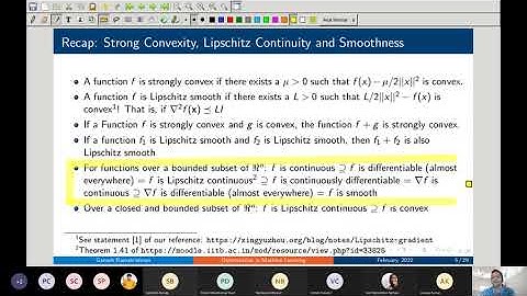 CS769 - Lec 11, 10-2-2022 OptML: Lipschitz Properties - ML Objectives & Gradient Descent Convergence