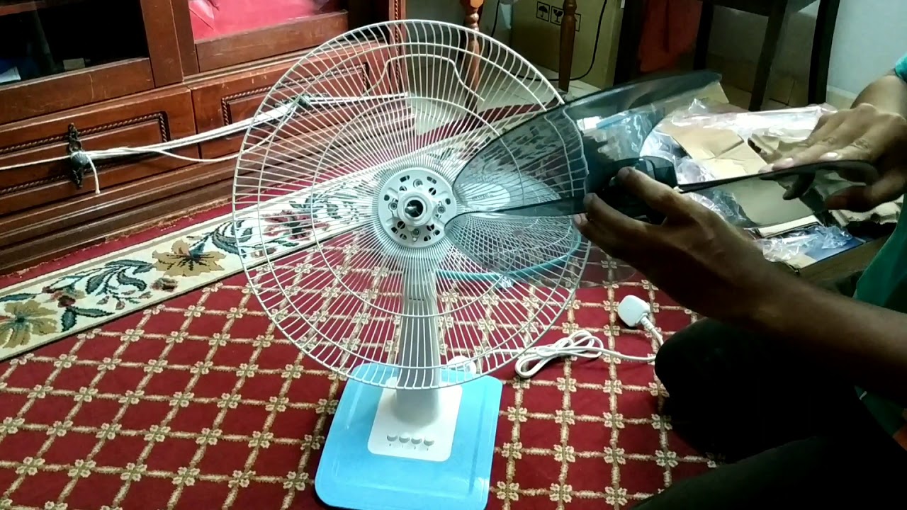 Cara Pasang Midea Table Fan Mf 16ft17nb Youtube