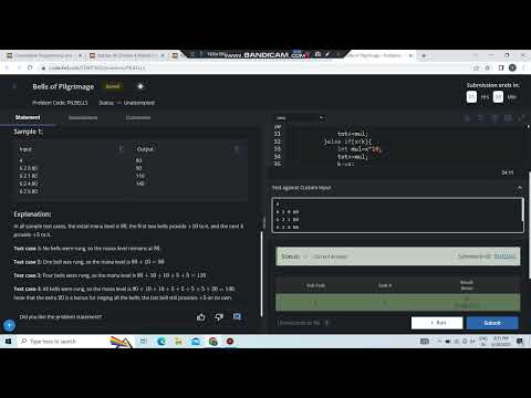 Bells of Pilgrimage | Codechef | Starters 96 | Solution Code In Comment.