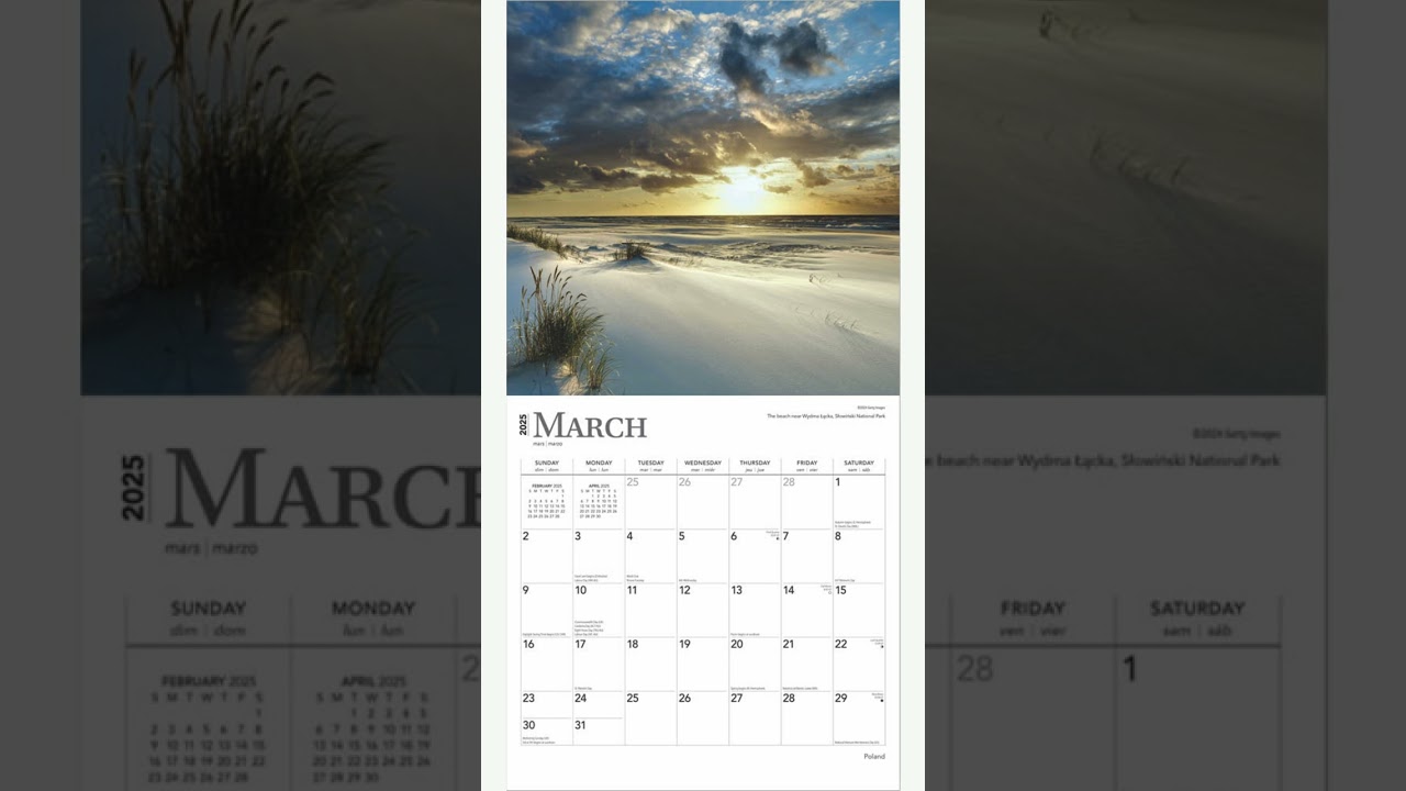 Poland | 2025 Square Wall Calendar | Plastic-Free