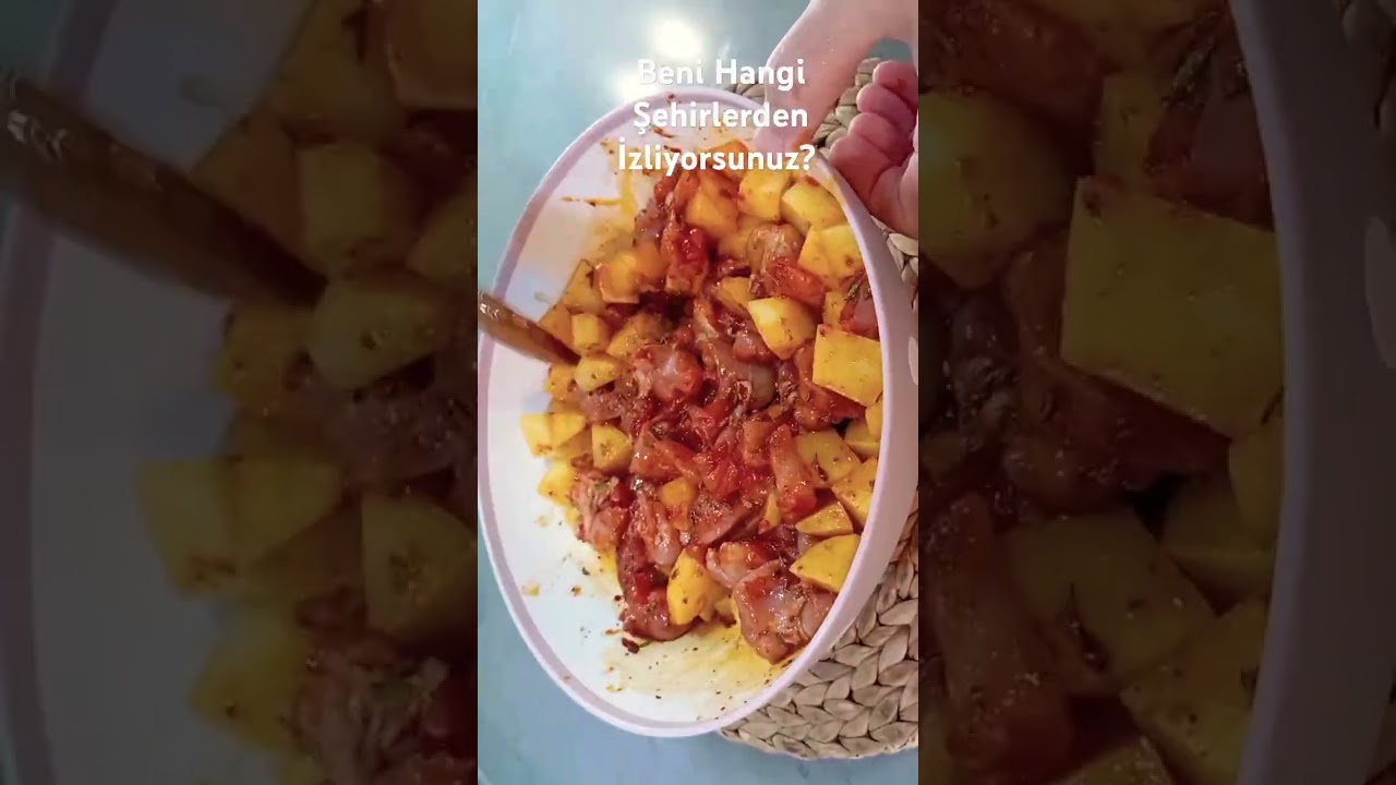 Hızlı Ana Yemek Tarifi – Fırında Tavuk Patates Kızartması – Tarif Yorumda #shorts