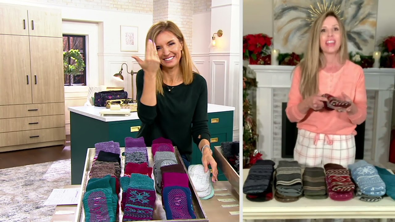 MUK LUKS Set of 3 Mens or Womens Heat Retainer Slipper Socks on QVC