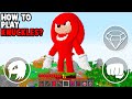 Minecraft - HOW to play KNUCKLES in MINECRAFT : SONIC vs KNUCKLES EVOLUTION MUTANT ! NOOB VS PRO