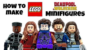 How To Build LEGO Deadpool & Wolverine Minifigures! (Gambit, Blade, Human Torch, and MORE!)