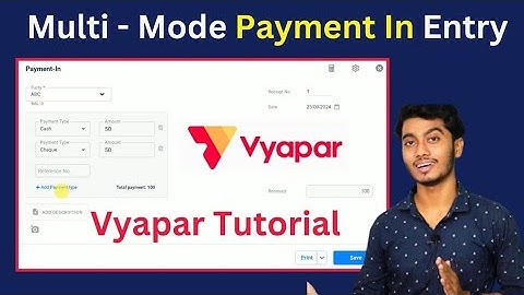 Vyapar Multi Mode Payment In Entry | Vyapar Billing & Acconting Software Tutorial In Hindi |