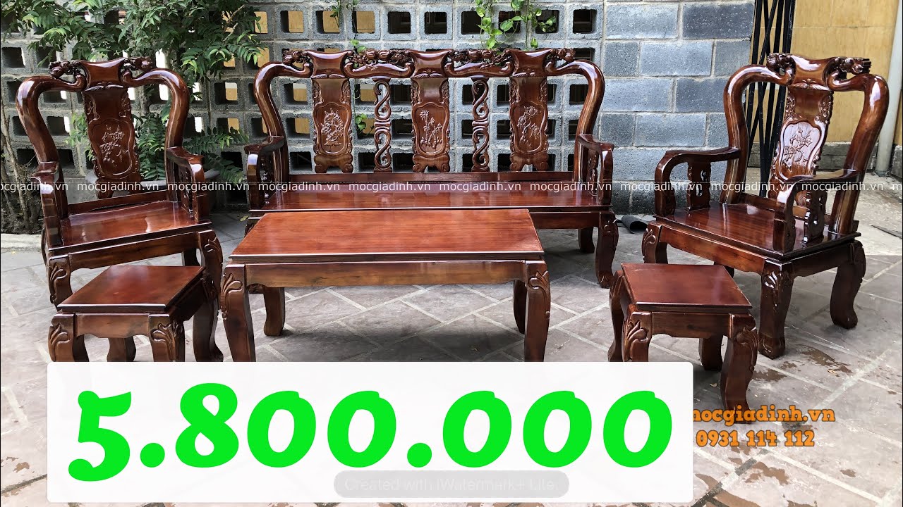 Bộ bàn ghế gỗ salon phòng khách giá rẻ đỉnh đào | Tóm tắt các tài liệu nói về salon phòng khách chuẩn nhất