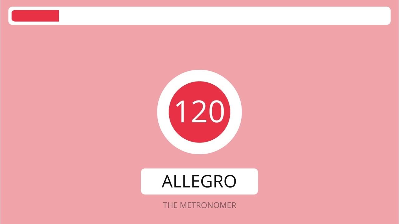 1 Hour 120 BPM Metronome Speed allegro YouTube