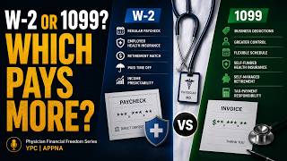 W-2 vs. 1099 for Doctors: Which One Actually Pays More | YPC Financial Freedom Series | Ep. 6