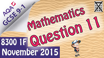 GCSE Maths AQA Question 11 November 2015 (8300/1F) Non Calculator Foundation