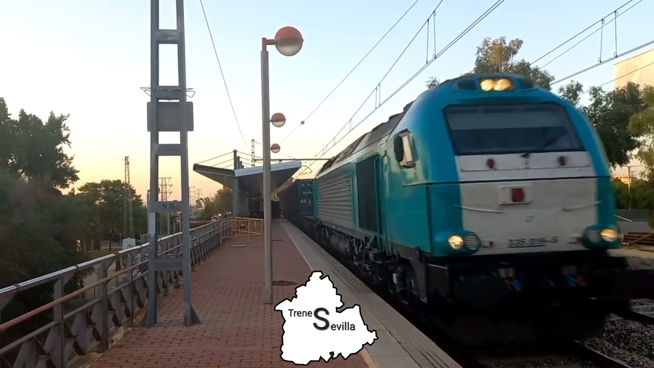 Tarde de trenes en Palacio de Congresos (Línea 444 Circular de Sevilla)