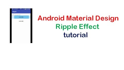 Android Material Design Ripple Effect tutorial | ShoutCafe.com