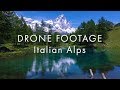 Aosta valley italian alps (Cervino (Matterhorn) and Monte Rosa) drone video