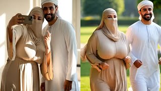 Arabic Hasband Wife Walking