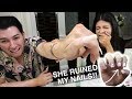 I Tried Wearing Acrylic Nails for 24 Hours ft. Laura Lee... IT WAS BAD