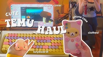 ♡︎ CUTE TEMU HAUL ♡︎ (mofii keyboard, aesthetic clothes, cute accessories)