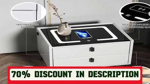 A must-have product! Oyajia Smart Bedside Table with Wireless Charging, Nightstand with LED Light,