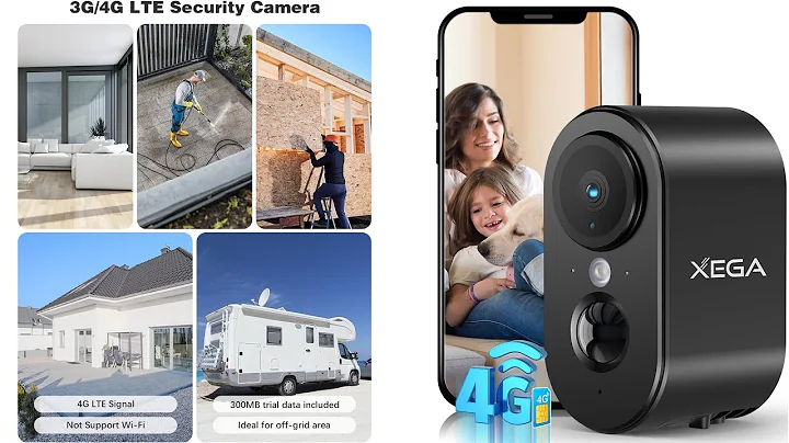Xega XG-13 4G Cellular Security Camera, 2K, 6000mAh Battery, Motion Detection and Color Night Vision