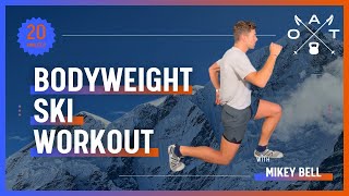 20-Minute Bodyweight Ski Workout: Leg Strength & Cardio Endurance