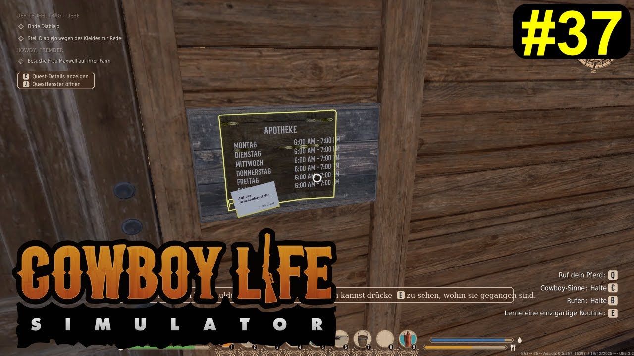 Cowboy Life Simulator - Early Access - wir bräuchten den Architekt #37 - Deutsch/German