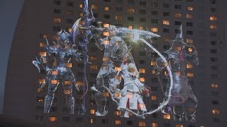 ホテル壁面、ファイナルファンタジーの世界に 横浜 みなとみらい