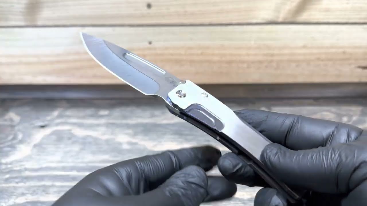 Medford Knife & Tool | Slim Midi | Tumbled DP, Violet Handles/Faced