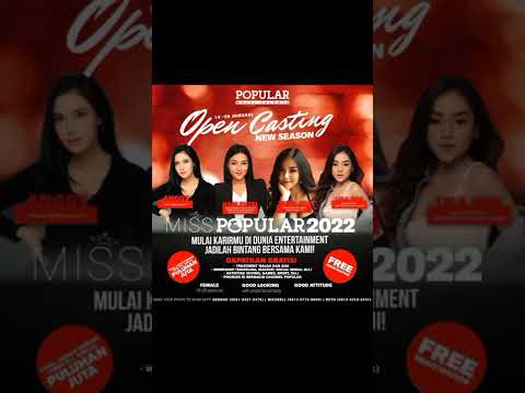 Yuks Ikutan Casting Miss Popular | Bunga | Popular Magazine Indonesia