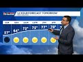 Sunny and mild day Monday