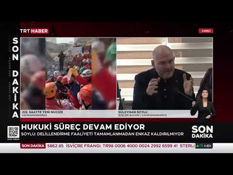 İçişleri Bakanı Süleyman Soylu, Kahramanmaraş  #Deprem Afeti Basın Açıklaması - 15 Şubat