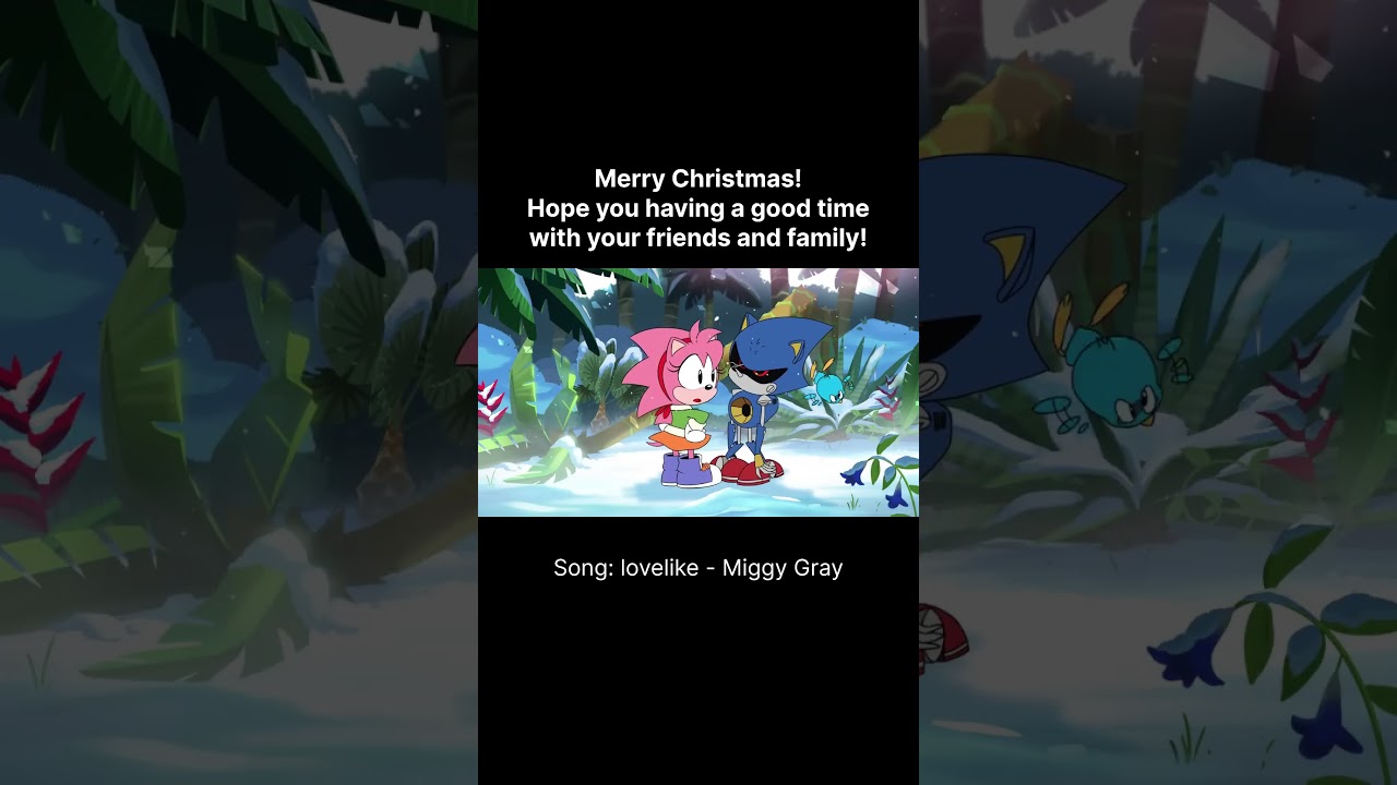 Amy Falls Into Snow (Metal Sonic Saves Her) #sonicmania #christmas #animation