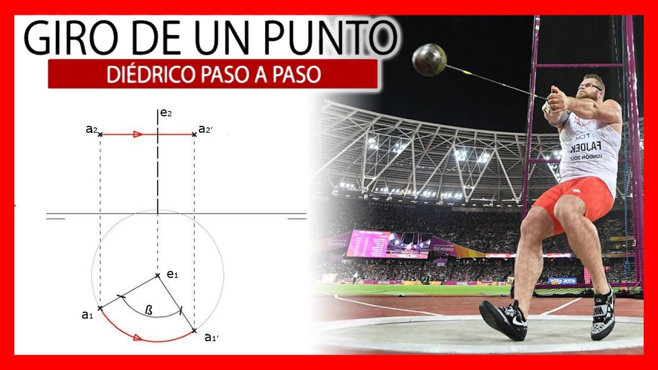 💣GIRO de un punto en DIÉDRICO 🙂 Realizamos con éxito giros diédrico dibujo técnico