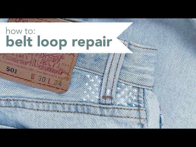 How to fix a torn belt loop on jeans