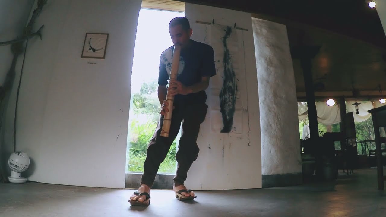 自作地無し尺八即興演奏 Self made Jinashi Shakuhachi improvisation
