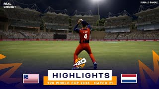 USA vs Netherlands | T20 World Cup 2026 Gameplay Highlights | RC screenshot 4
