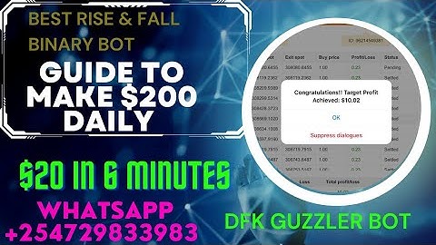 Best Rise & Fall Binary Bot || NO LOSS BOT #binaryoptions #deriv #binarybot