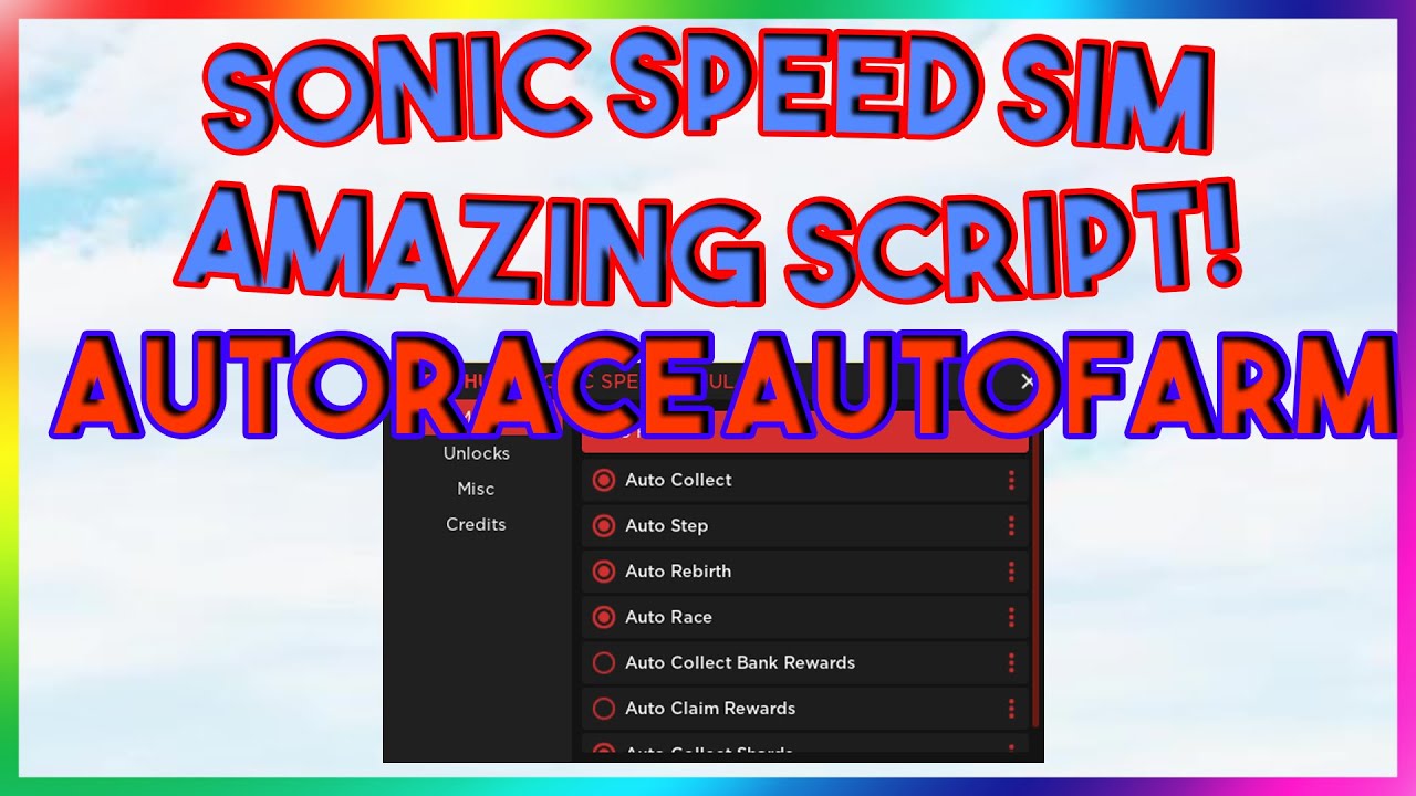 [NEW] Sonic Speed Simulator Script Hack GUI *PASTEBIN 2022* - YouTube