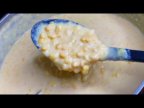 Jamaican Hominy Corn Porridge With Fresh Coconut Milk