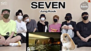BTS Reaction to Jungkook solo Mv 'Seven' (Fanmade 💜)