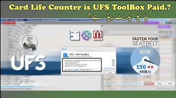 🔴 Card Life Counter UFi Box New Update UFS ToolBox Paid.?
