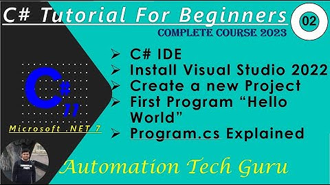 Part  - 2 | C# Tutorial For Beginners | Full Course 2023 | Microsoft .NET 7 | Live Practical Example