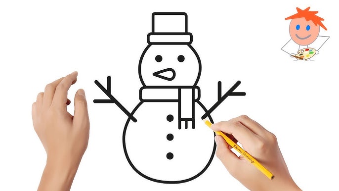 How to Draw a Snowman from Number 8 | Snowman Drawing Very ...