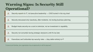 Cybersecurity in the Boardroom - Part 1: Cybersecurity for Business Strategy Series #business