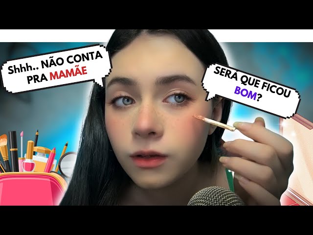IRMÃ MAIS NOVA SE MAQUIANDO [ASMR - ROLEPLAY] YasASMR_