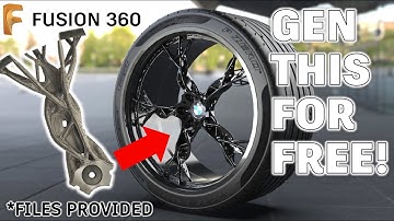 Generative Design Tutorial, Free to Use in December 2019! BMW Alloy Wheel | Fusion 360