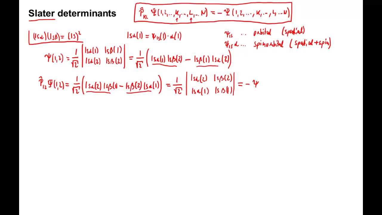 455 Slater determinants YouTube