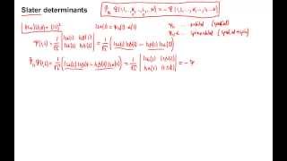 455: Slater determinants