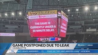 Charlotte Checkers game postponed due to leak